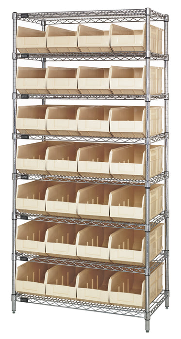 Quantum WR8-443IV | Bin Wire Shelving System