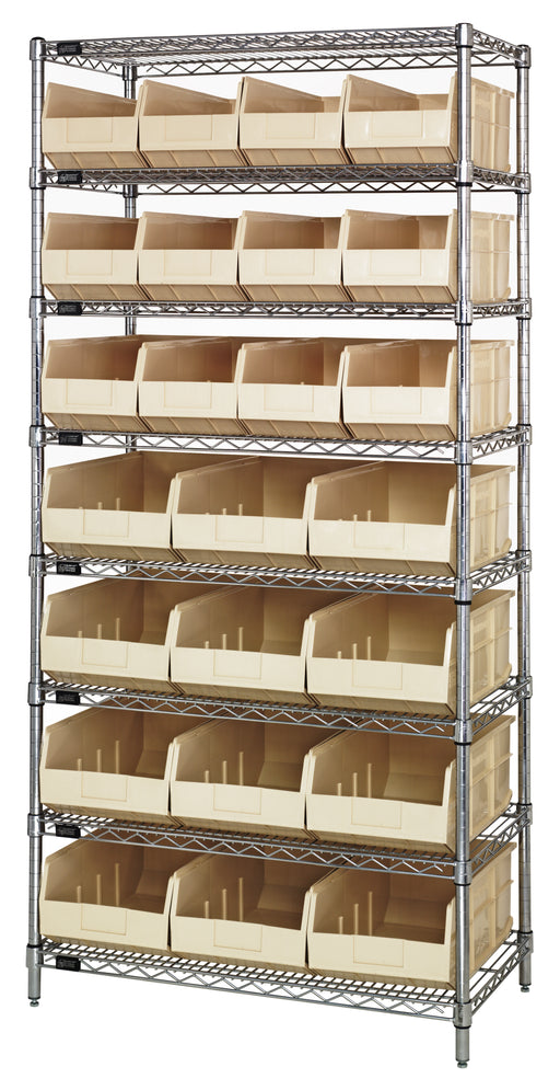 Quantum WR8-483485IV | Bin Wire Shelving System