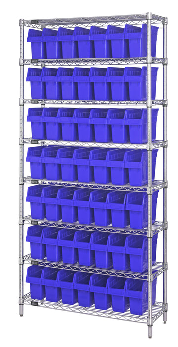 Quantum WR8-801BL | Bin Wire Shelving System