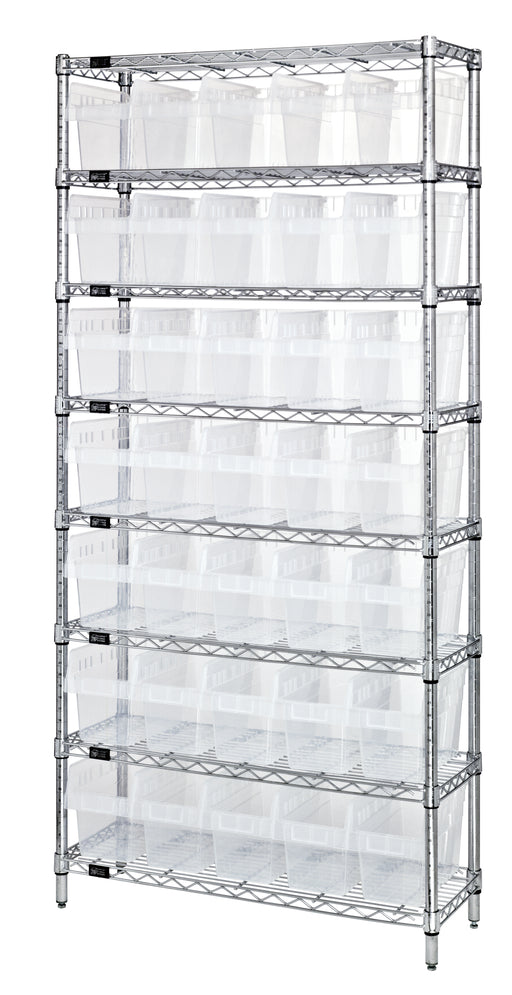 Quantum WR8-804CL | Bin Wire Shelving System