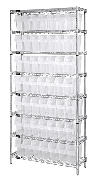 Quantum WR8-805CL | Bin Wire Shelving System