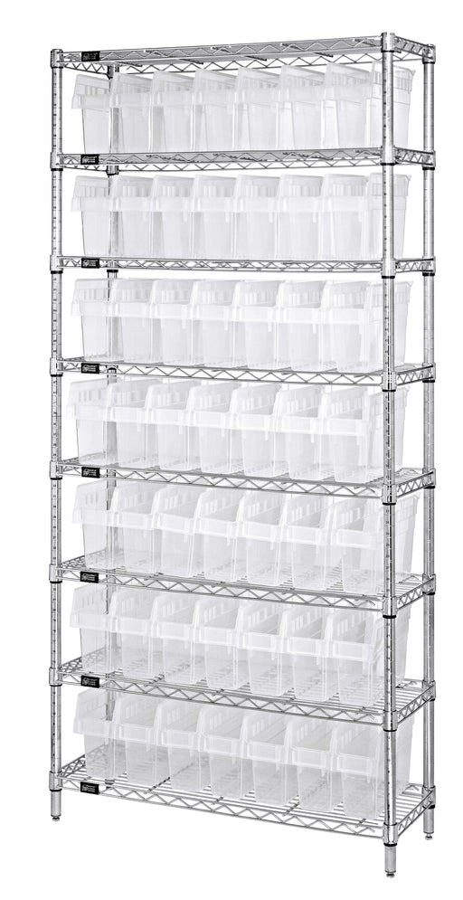 Quantum WR8-805CL | Bin Wire Shelving System