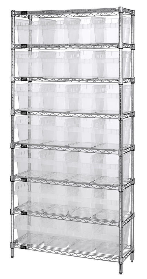 Quantum WR8-807CL | Bin Wire Shelving System