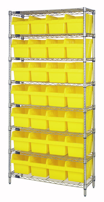 Quantum WR8-807YL | Bin Wire Shelving System