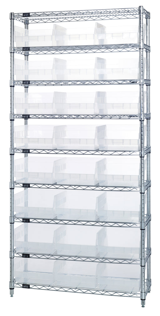 Quantum WR9-209CL | Bin Wire Shelving System