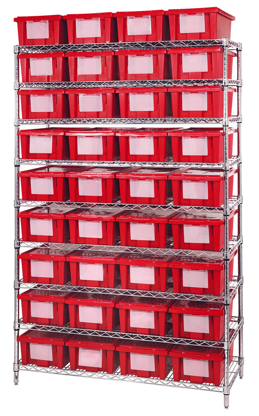 Quantum WR9-36180RD | Bin Wire Shelving System