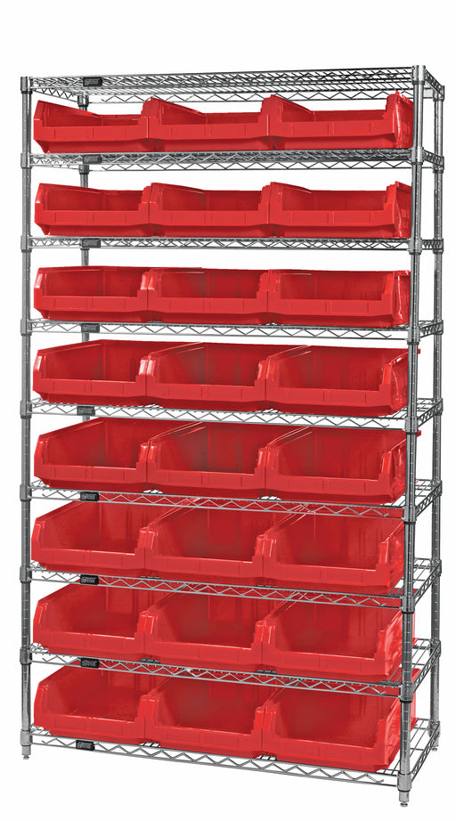 Quantum WR9-531RD | Bin Wire Shelving System