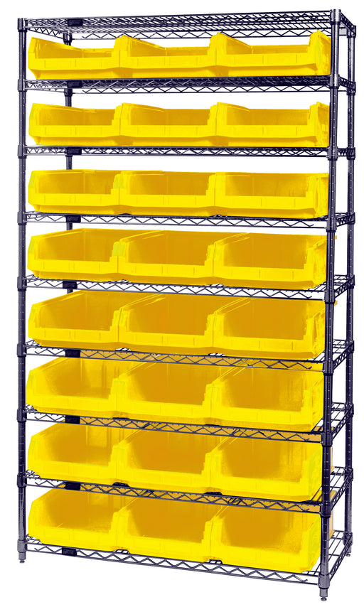 Quantum WR9-531YL | Bin Wire Shelving System