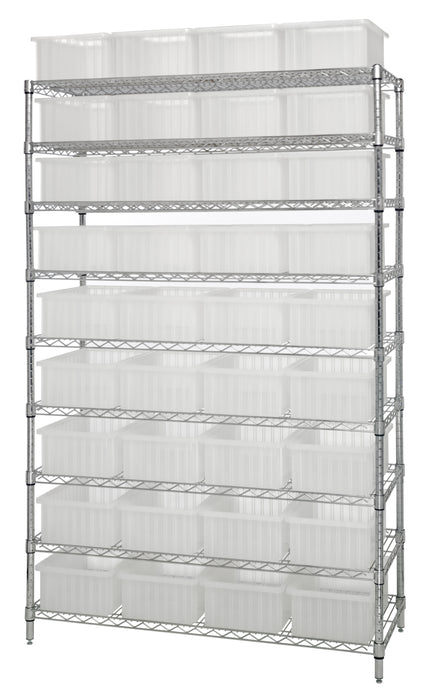 Quantum WR9-92060CL | Bin Wire Shelving System