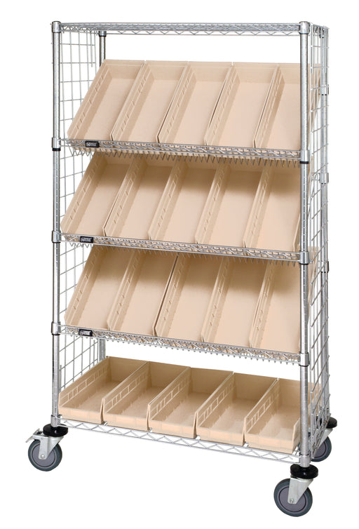 Quantum WRCSL5-63-2436EP-106IV | Slanted Shelf Enclosure Cart