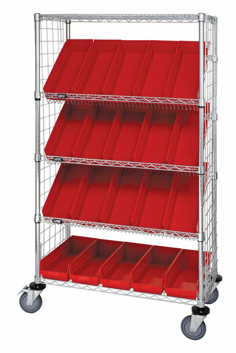 Quantum WRCSL5-63-1836EP-104RD | Slanted Shelf Enclosure Cart