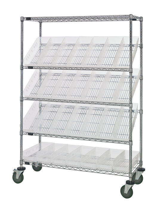 Quantum WRCSL5-63-2436-106CL | Slanted Shelf Cart