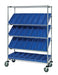 Quantum WRCSL5-63-1848-104BL | Slanted Shelf Cart