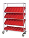 Quantum WRCSL5-63-1848-104RD | Slanted Shelf Cart