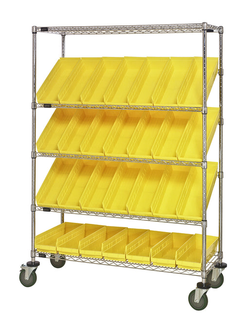 Quantum WRCSL5-63-2448-106YL | Slanted Shelf Cart