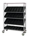 Quantum WRCSL5-63-1836EP-104BK | Slanted Shelf Enclosure Cart