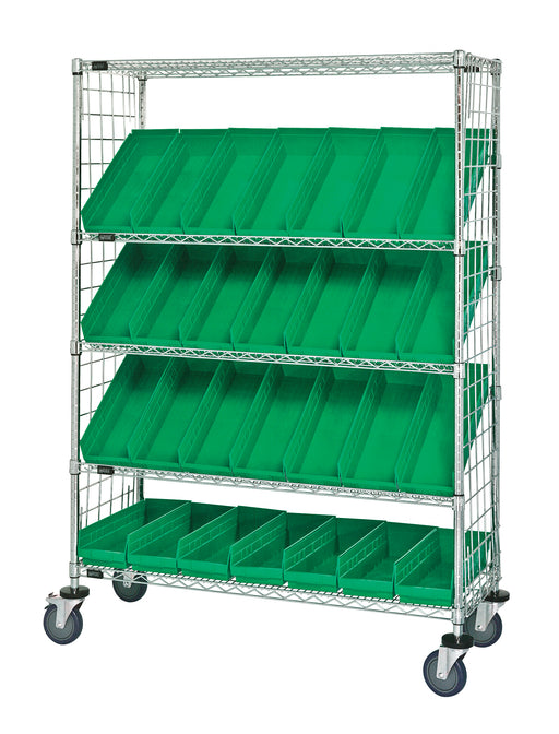 Quantum WRCSL5-63-2448EP-106GN | Slanted Shelf Enclosure Cart