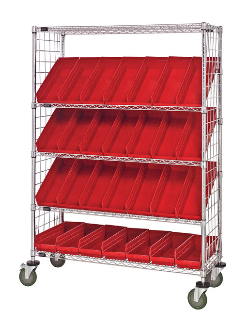 Quantum WRCSL5-63-1848EP-104RD | Slanted Shelf Enclosure Cart