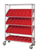 Quantum WRCSL5-63-1848EP-104RD | Slanted Shelf Enclosure Cart