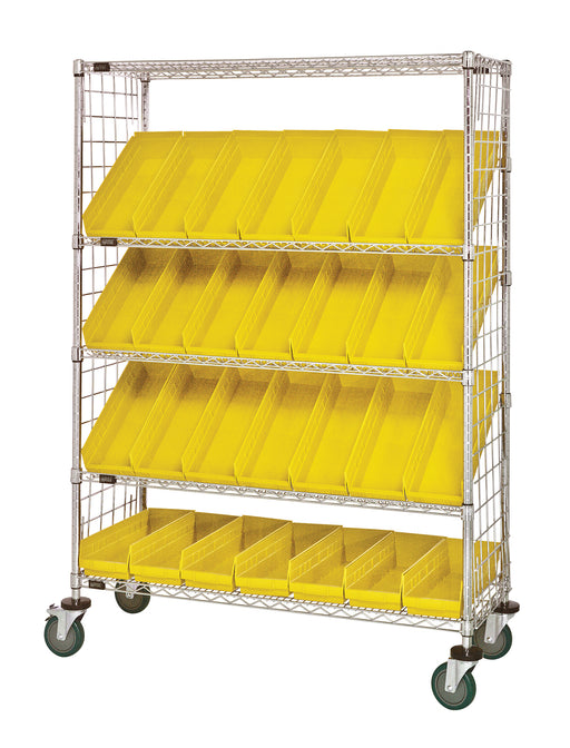 Quantum WRCSL5-63-1848EP-104YL | Slanted Shelf Enclosure Cart