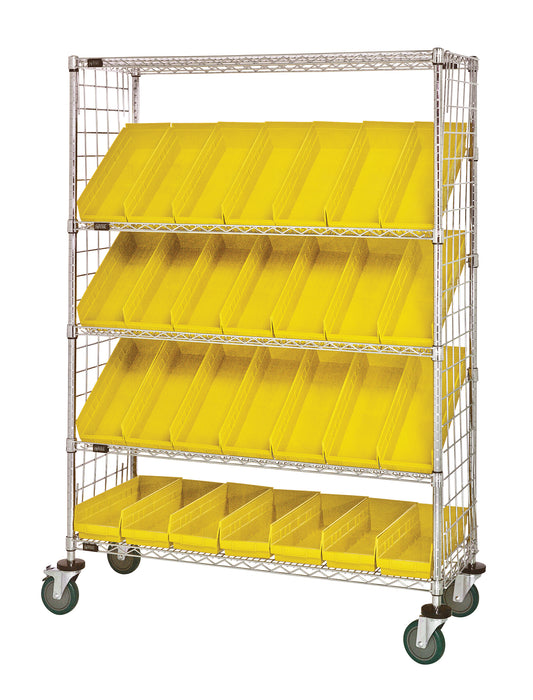 Quantum WRCSL5-63-1848EP-104YL | Slanted Shelf Enclosure Cart