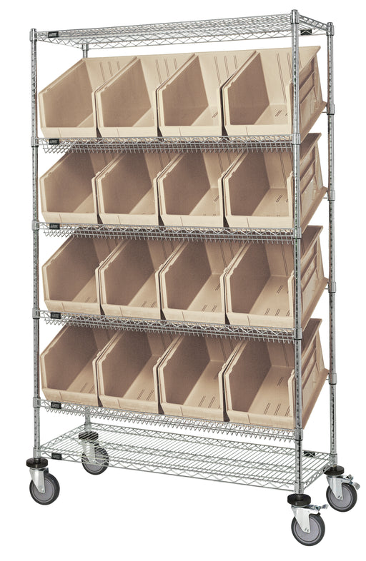 Quantum WRCSL6-74-1848-260IV | Slanted Shelf Cart