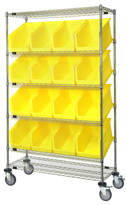 Quantum WRCSL6-74-1848-260YL | Slanted Shelf Cart