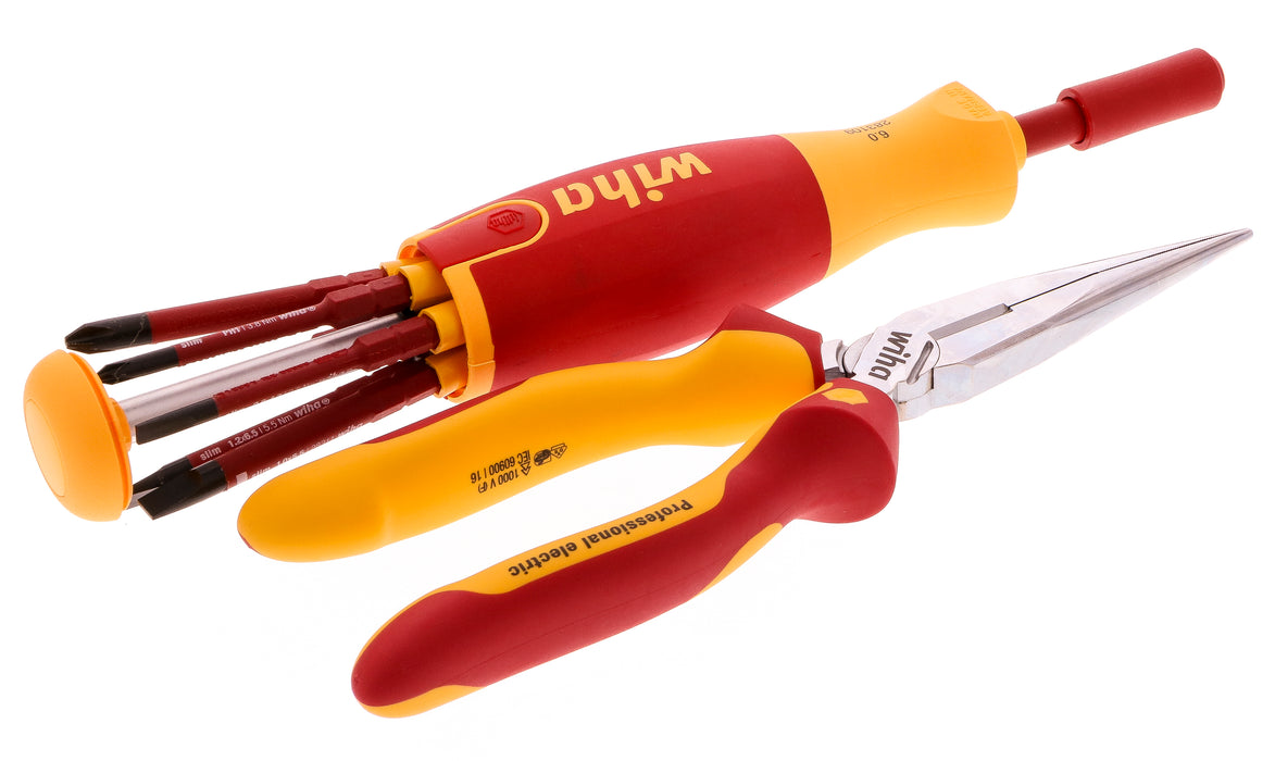 Wiha 32865 8 Piece Insulated SlimLine Blades and Pliers Set