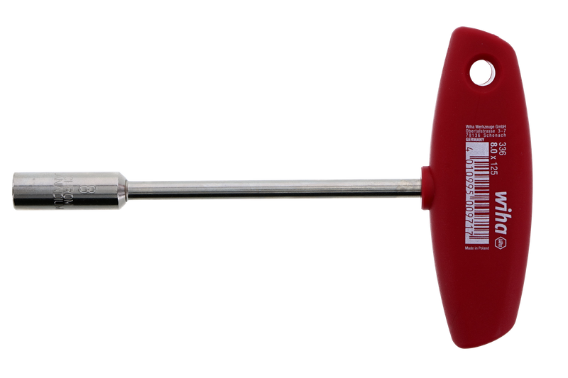 Wiha 33606 Classic Grip T-Handle Nut Driver 8.0mm