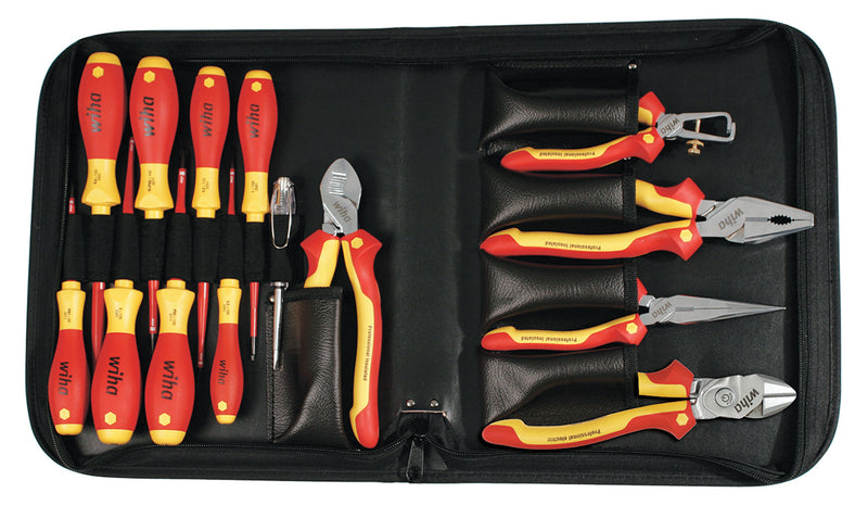 Wiha 32869 14 Piece Insulated SlimLine Blades and Pliers Set