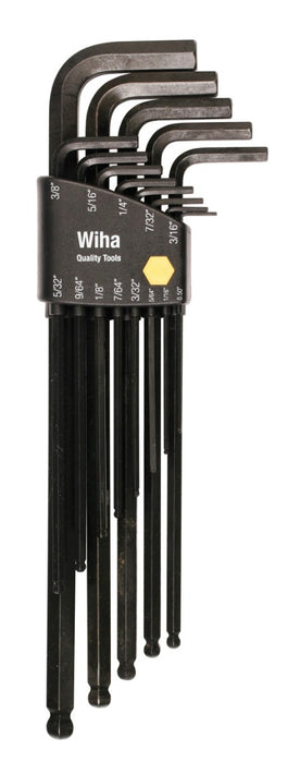 Wiha 36991 13 Piece Ball End Long Arm Hex L-Key Set - Inch