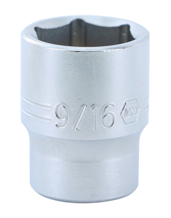 Wiha 33315 6 Point - 1/4 Inch Drive Socket - 9/16" x 25mm