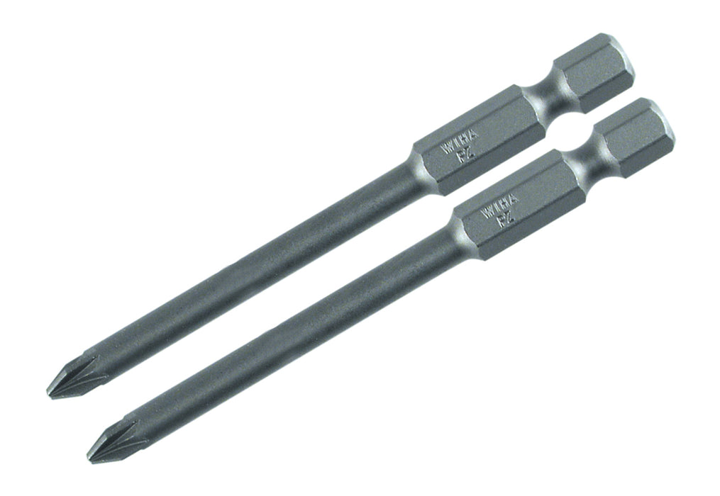 Wiha 73903 Pozidriv Bit #2 - 70mm - 2 Pack