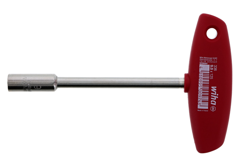 Wiha 33605 Classic Grip T-Handle Nut Driver 9.0mm