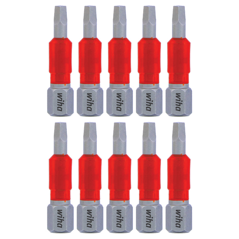 Wiha Square, MaxxTor, Torsion, 10-Pack, Screwdriver Bit