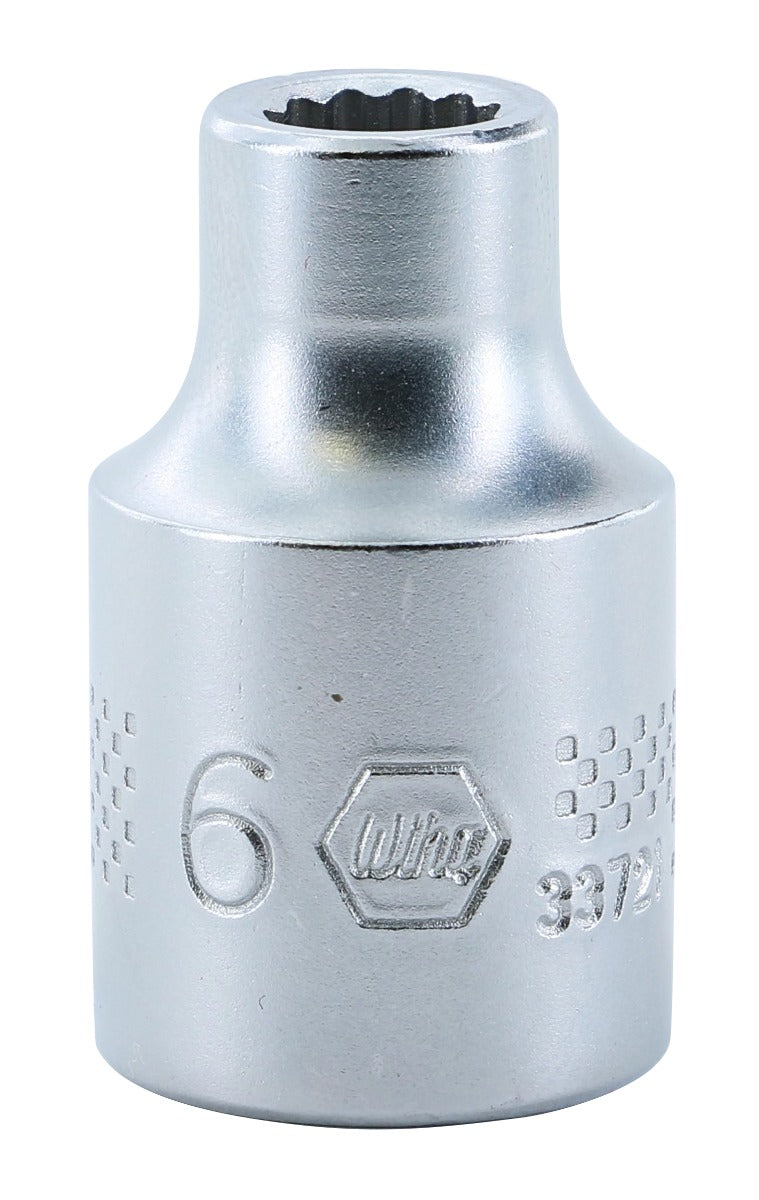 Wiha 33721 12 Point - 3/8 Inch Drive Socket - 6.0mm