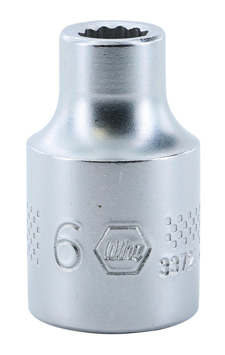 Wiha 33721 12 Point - 3/8 Inch Drive Socket - 6.0mm