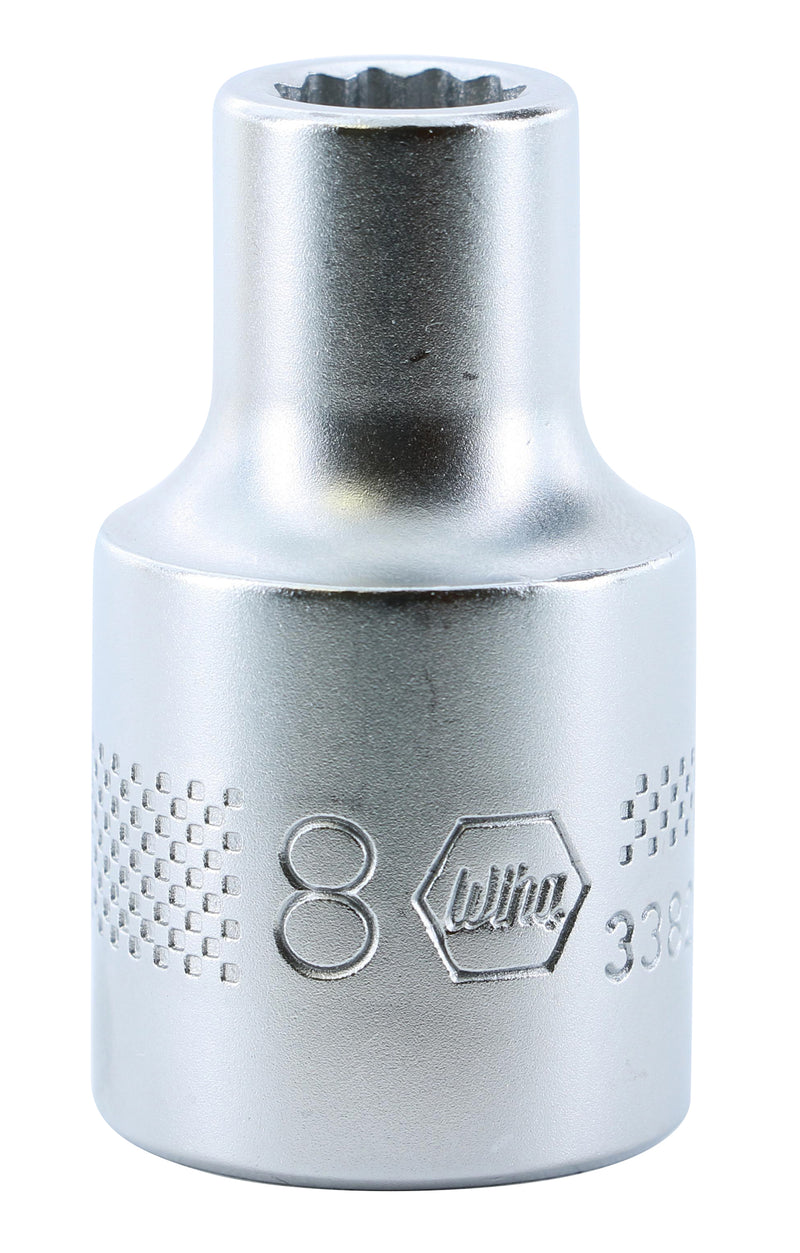Wiha 33824 12 Point - 1/2" Drive Socket 8.0mm
