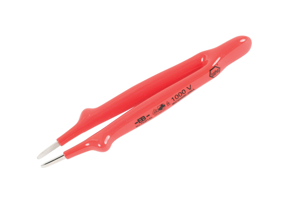 Wiha 75215 Insulated Tweezers Straight Blunt 6"