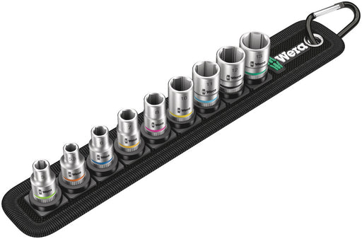 Wera 05003883001, Belt A 4 Zyklop socket set, 1/4" drive