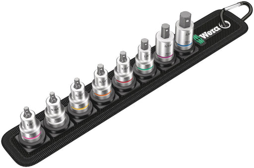 Wera 05003974001, Belt B Imperial 1 Zyklop In-Hex-Plus bit socket set with holding function, 3/8" drive