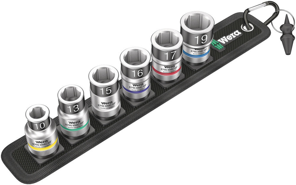 Wera 05003995001, Belt C 1 Zyklop socket set with holding function, 1/2" drive