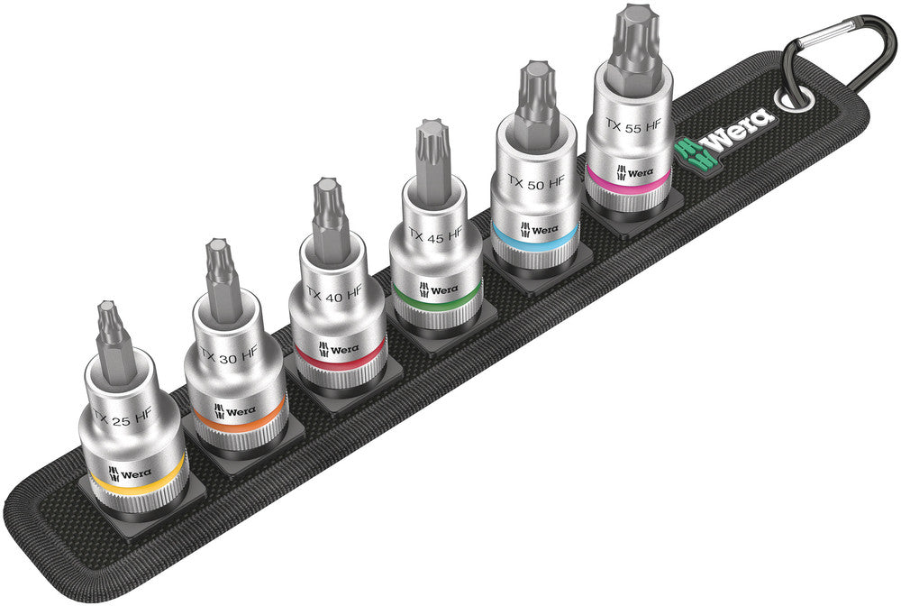 Wera 05003997001, Belt C 3 TORX® HF Zyklop bit socket set with holding function, 1/2" drive