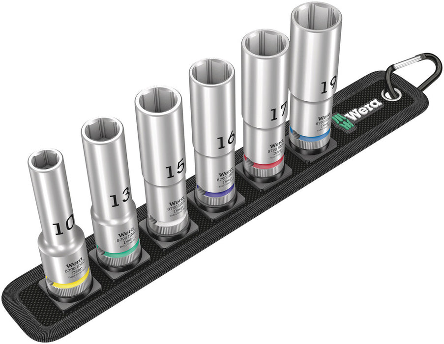 Wera 05004565001, Belt C Deep 1 socket set, 1/2" drive