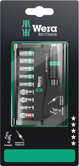 Wera 05073418001, Bit-Check 10 BiTorsion 3 SB