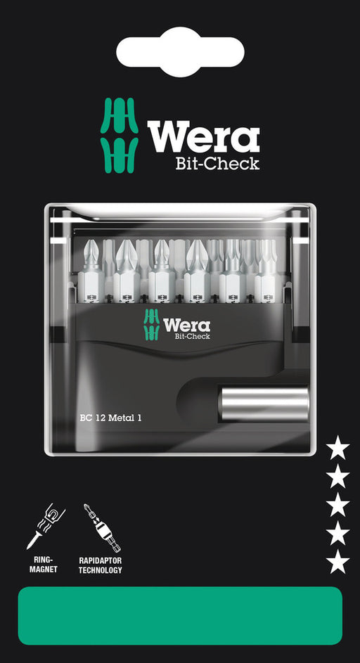 Wera 05136393001, Bit-Check 12 Metal 1 SB