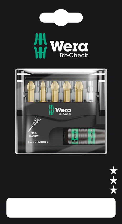 Wera 05136390001, Bit-Check 12 Wood 1 SB