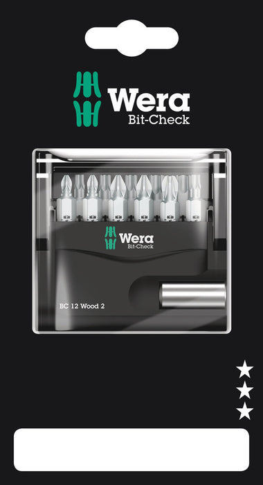 Wera 05136391001, Bit-Check 12 Wood 2 SB