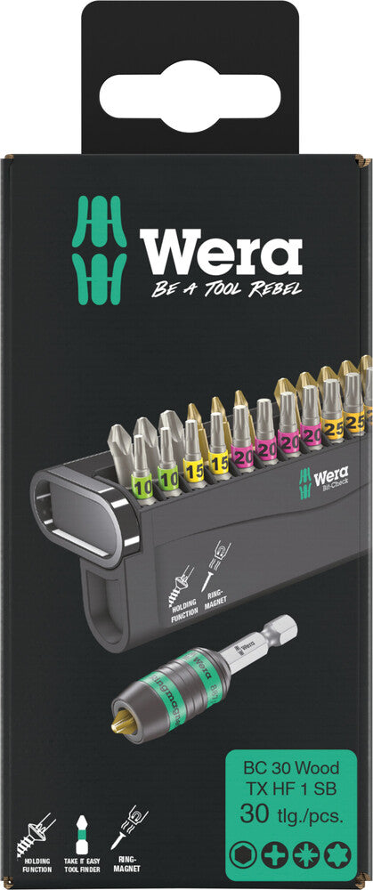 Wera 05057437001, Bit-Check 30 Wood TX HF 1 SB