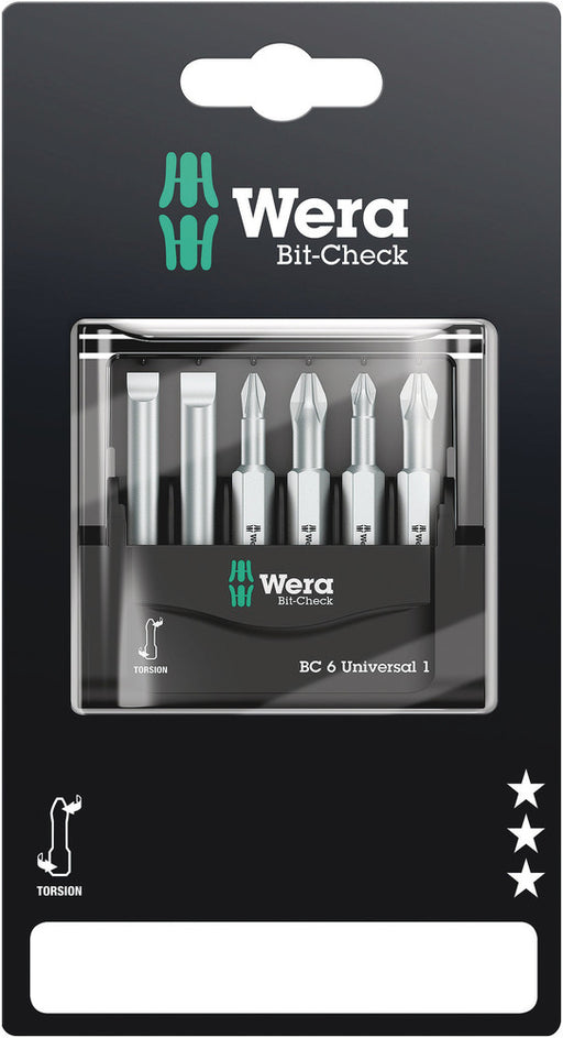 Wera 05073635001, Bit-Check 6 Universal 1 SB